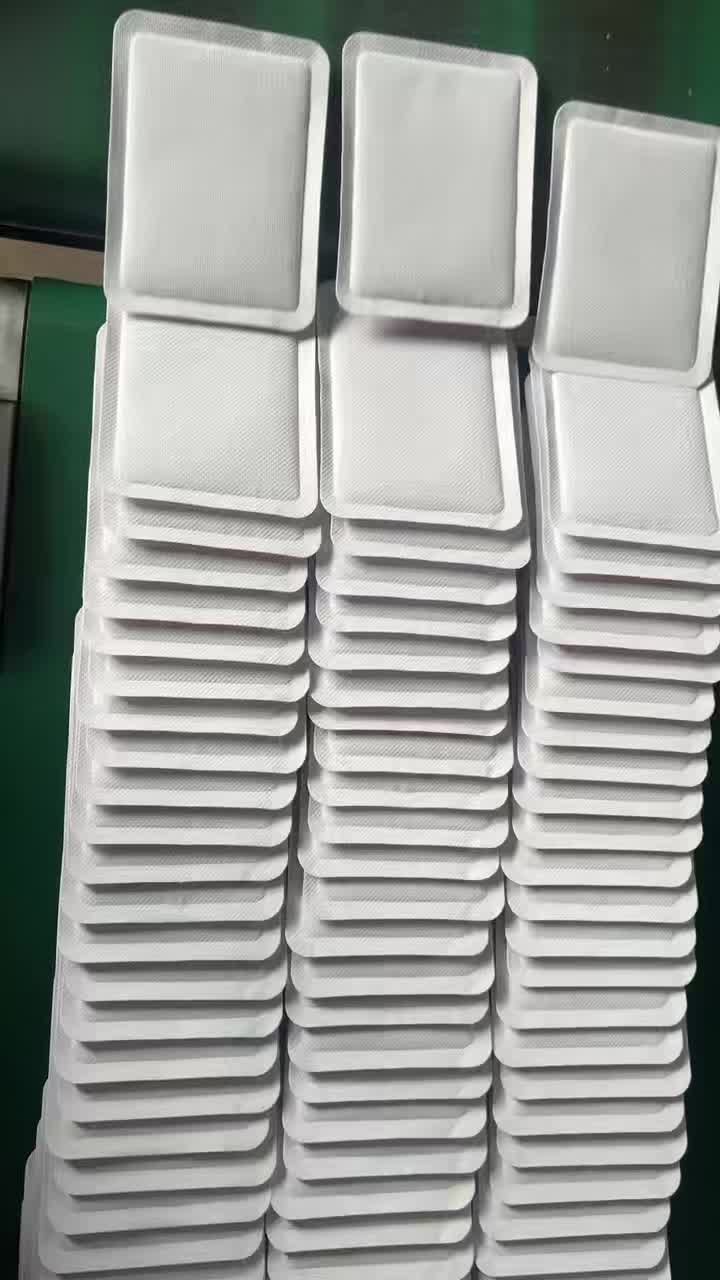 Batch of disposable body warmers during production